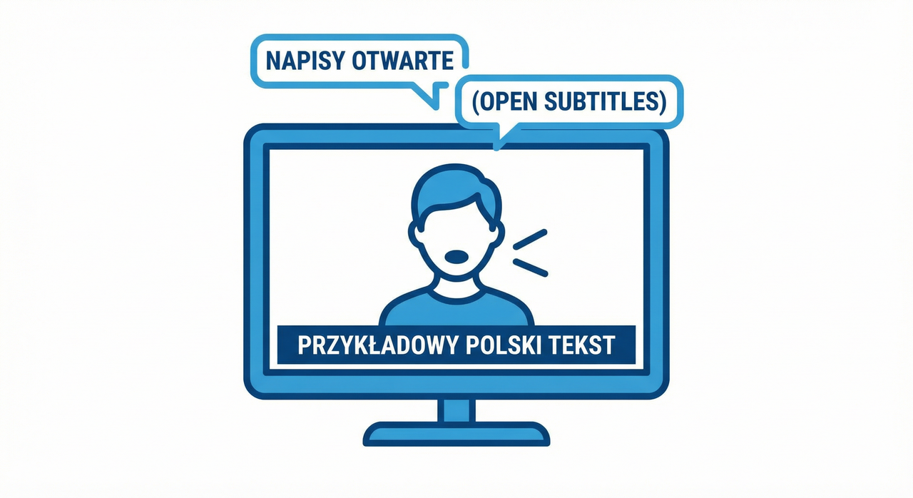 Napisy otwarte wkodowane w obraz wideo